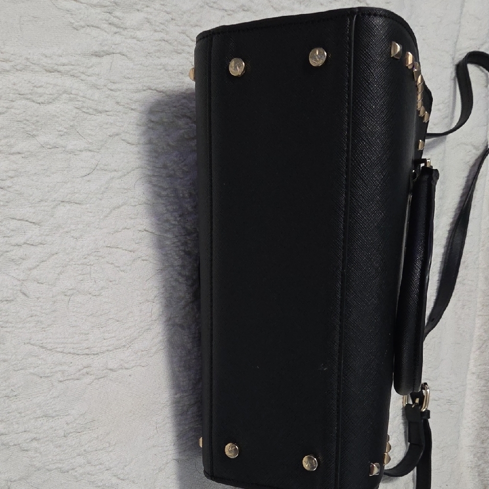 Black Satchel with Gold Studs - Picture 4 of 5